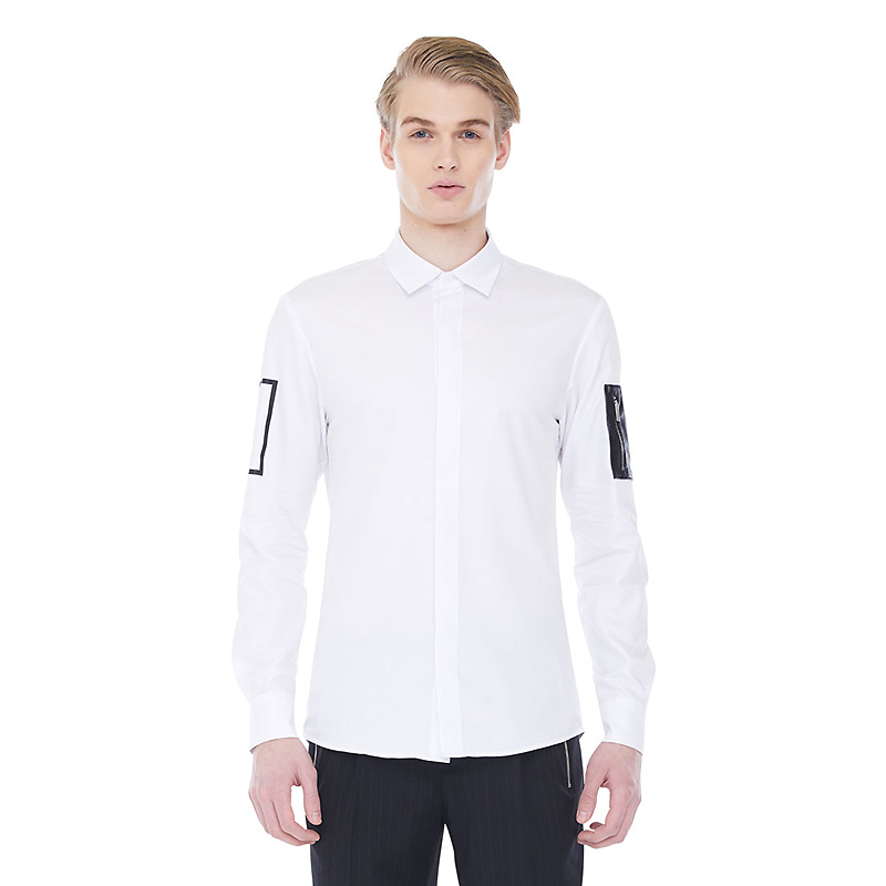 Leather Pocket Shirts - White