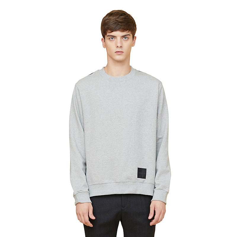 half check sweatshirts - gray