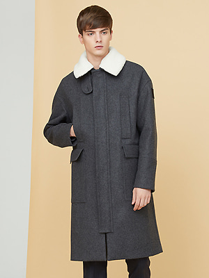 Grema zipper coat - Gray